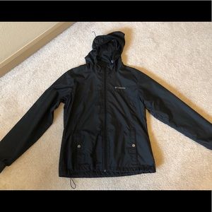 Columbia black jacket for light rain